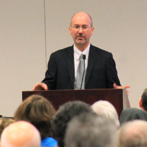 Ron Johnson, executive director of the Arizona Catholic Conference, challenged attendees to get involved in the public square. (Tony Gutiérrez/CATHOLIC SUN)