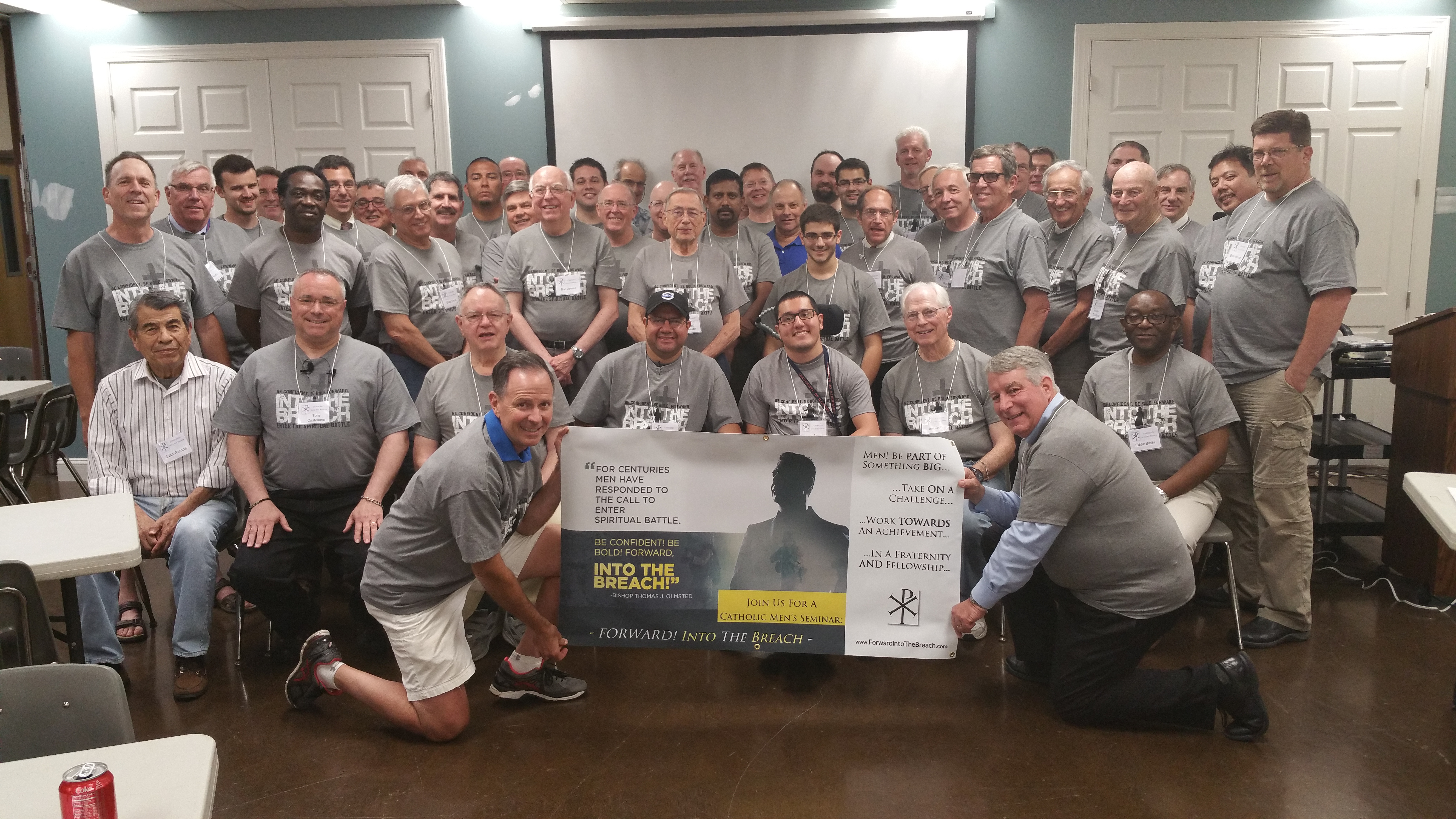 More than 60 men participated in a "Forward! Into the Breach" seminar over the summer in the Archdiocese of Washington. (Photo courtesy of Tony Castellano)