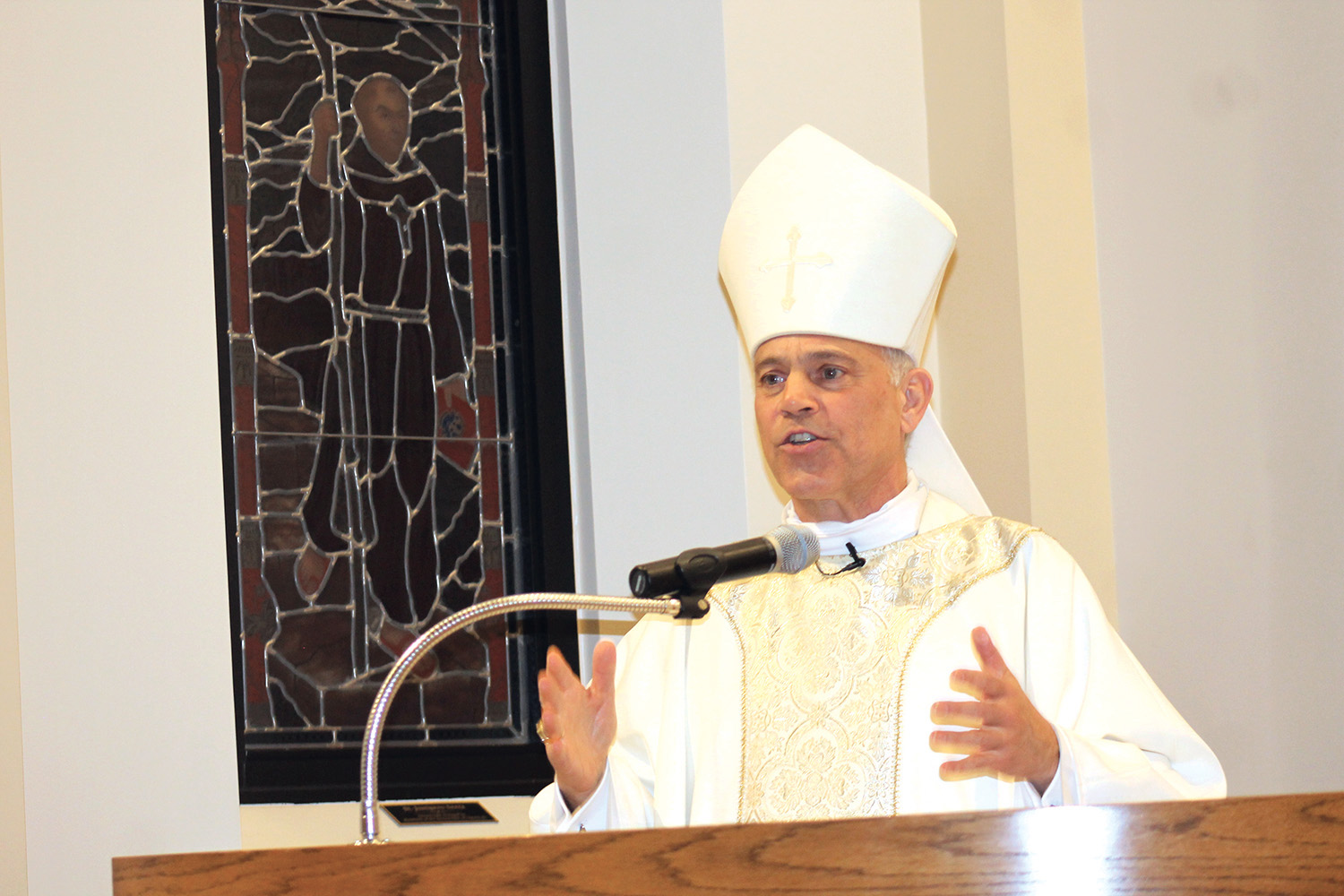 Archbishop Salvatore Cordileone of San Francsico preached the homily at the annual White Mass held at the Phoenix Diocesan Pastoral Center Oct. 15. (Tony Gutiérrez/CATHOLIC SUN)