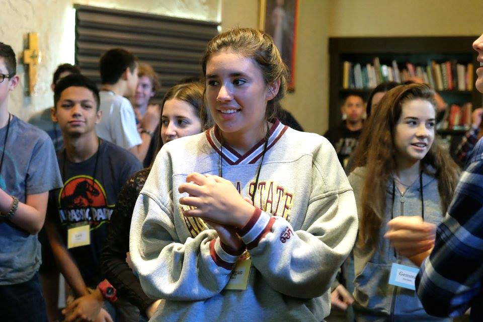 About 50 youth participated in an “Encounter” retreat at Mt. Claret Retreat Center Nov. 4-6 as part of first-year activities through the diocesan Catholic Academy for Life Leadership. The teens focused on joy, truth, hope and more. (Courtesy photo)