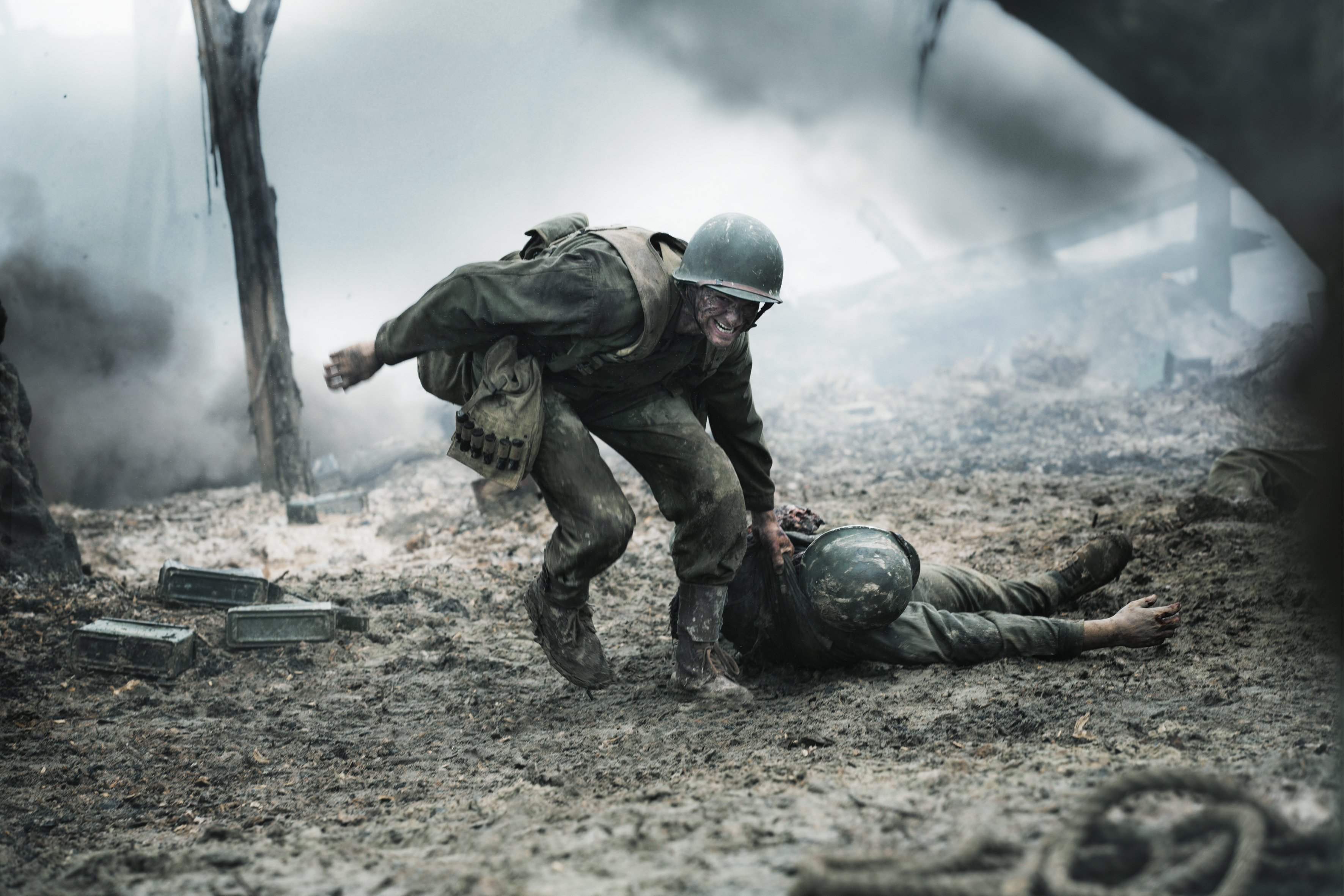 Andrew Garfield stars in a scene from the movie "Hacksaw Ridge." The Catholic News Service classification is L -- limited adult audience, films whose problematic content many adults would find troubling. The Motion Picture Association of America rating is R -- restricted. Under 17 requires accompanying parent or adult guardian. (CNS photo/Cross Creek Pictures)