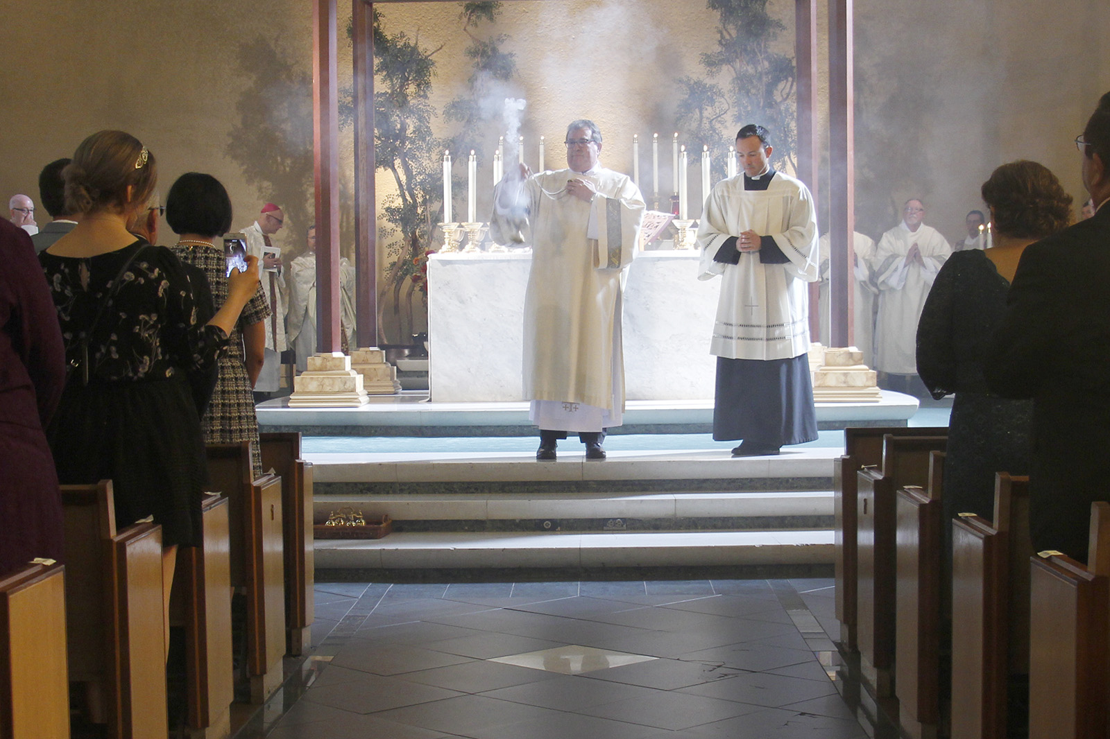 Dcn. Gary Scott incenses the congregation during his ordination Mass Nov. 5 at Ss. Simon and Jude Cathedral. (Ambria Hammel/CATHOLIC SUN)