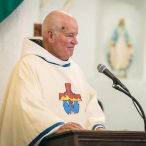 Fr. David Gaa, OFM, provincial minister for the Franciscan Friars Province of St. Barbara, reflects on the priesthood through a Franciscan lens during his homily at the ordination Mass for Fr. Louis Khoury, OFM. (Billy Hardiman/CATHOLIC SUN)