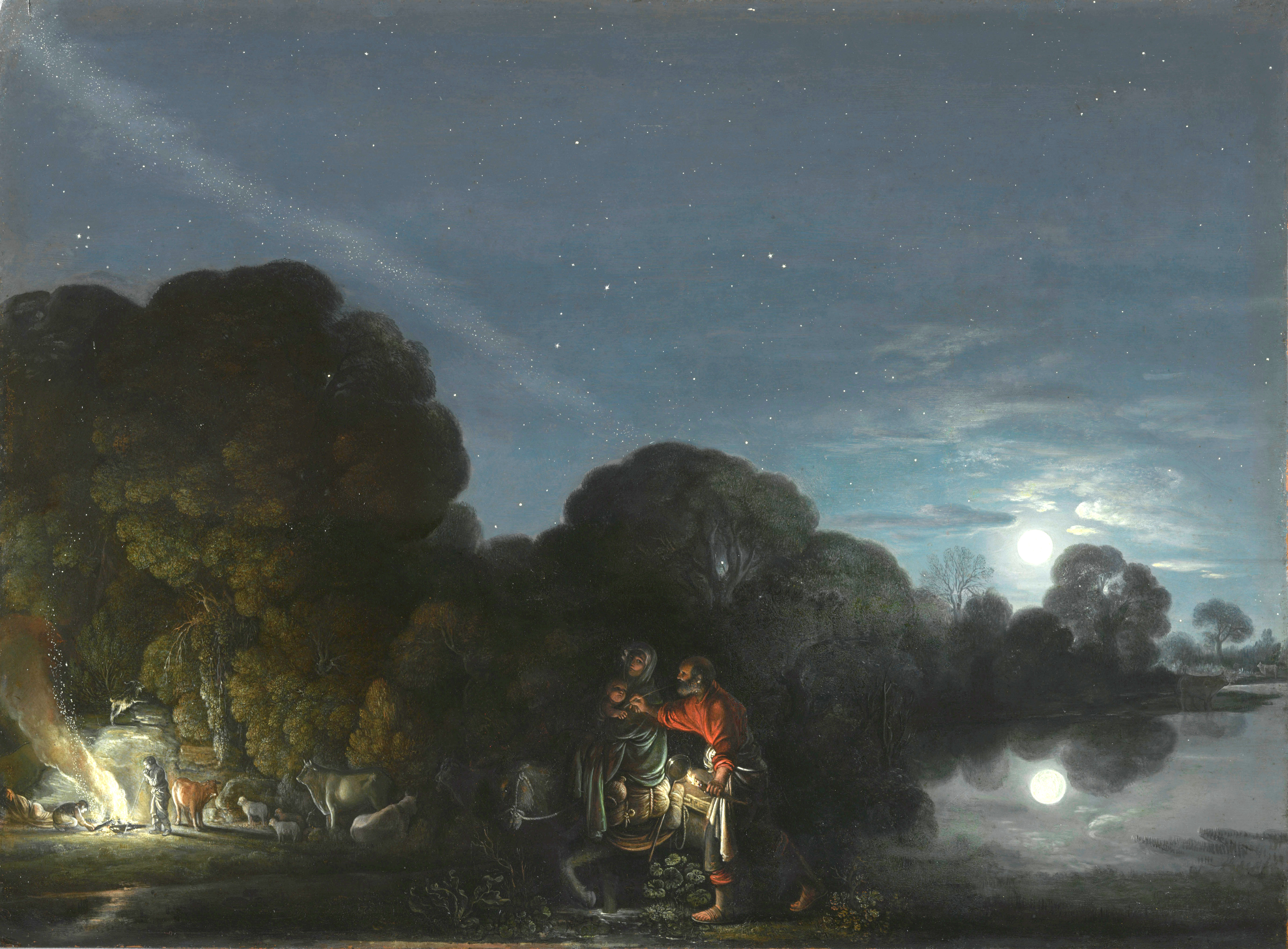 “The Rest on the Flight into Egypt” painted in 1609 by German artist Adam Elsheimer (1578-1610). (Public Domain)