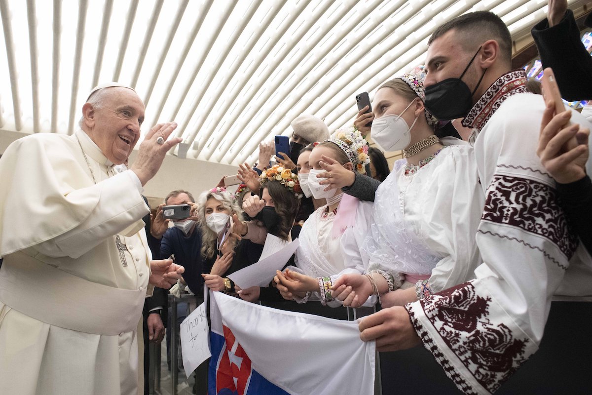 Pope talks about devotion to saints, prays for man who interrupted prayer -  The Catholic Sun