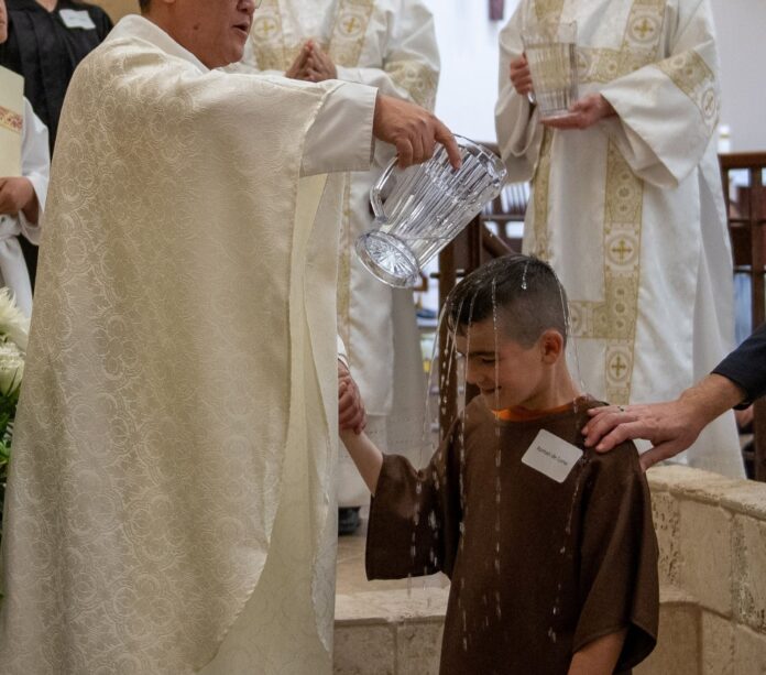 2023 Easter Vigil at Corpus Christi, Ahwatukee - young-boy-baptism